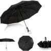 Weather-resistant umbrella – black design for travel use