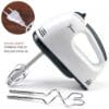 Electric egg beater – easy-to-use plastic body with 5 speeds