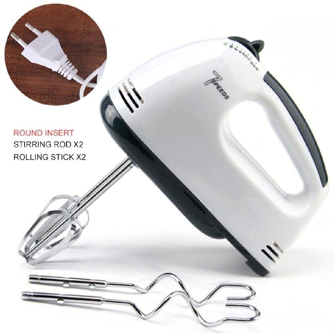 Electric egg beater – easy-to-use plastic body with 5 speeds
