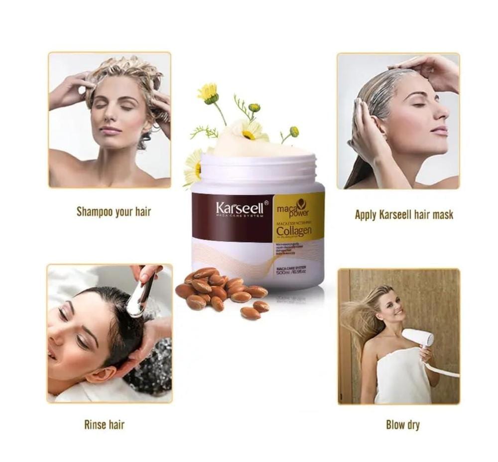 Collagen hair mask with argan oil & maca essence