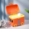 Baby milk container – orange plastic storage box