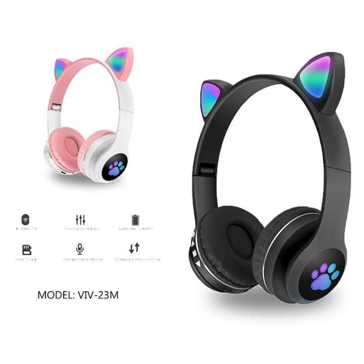 Over-ear wireless headphone in sleek black finish