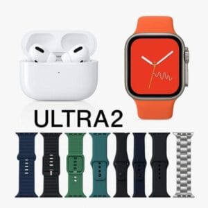 Silver smartwatch close up with notifications on screen