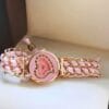 Women’s quartz heart watch – pink chain strap