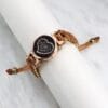 Women’s quartz heart watch – brown chain strap
