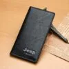 Black leather wallet – plain design for men
