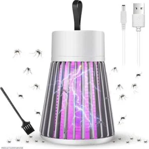 White mosquito killer lamp with night light feature