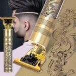 Golden men’s hair trimmer – stylish grooming accessory