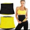 Durable belly fat burner belt – black and yellow design