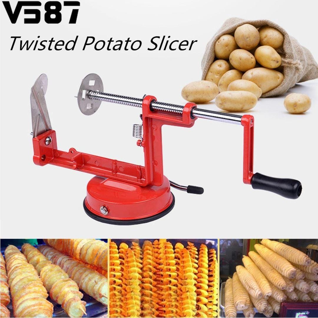 Compact red stainless steel vegetable slicer – durable kitchen tool