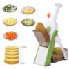 Multifunctional vegetable cutter – stainless steel blades, green body