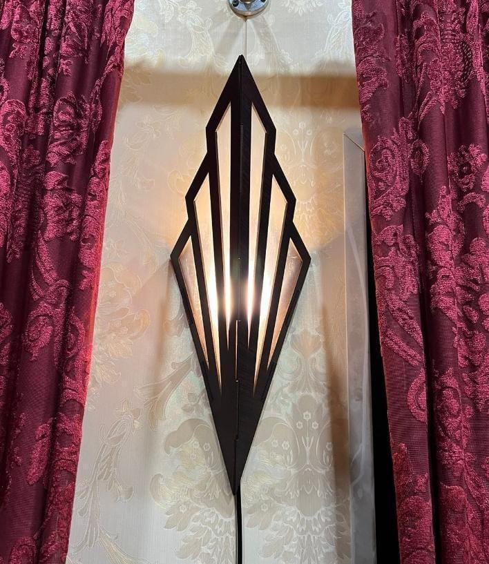 Decorative black and golden wall hanging lamp