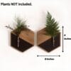 Decorative 2 pcs wall-mounted MDF planters – 9 x 8 x 2 inches