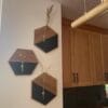 Wooden wall planters for greenery and interior decoration