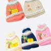 Baby embroidered woolen caps – pack of 3 multicolor