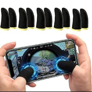 Black cotton thumb sleeve pack of 6 for mobile gaming