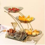 Golden iron bowl set – stylish serveware piece