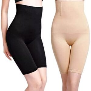 Women’s nylon thermal tights with adjustable belly support strips
