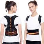 Clinically-proven posture corrector belt – adjustable black