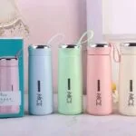 400ml insulated water bottle – stainless steel, blue color