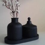 Mini vase set of 3 stone vases for home décor