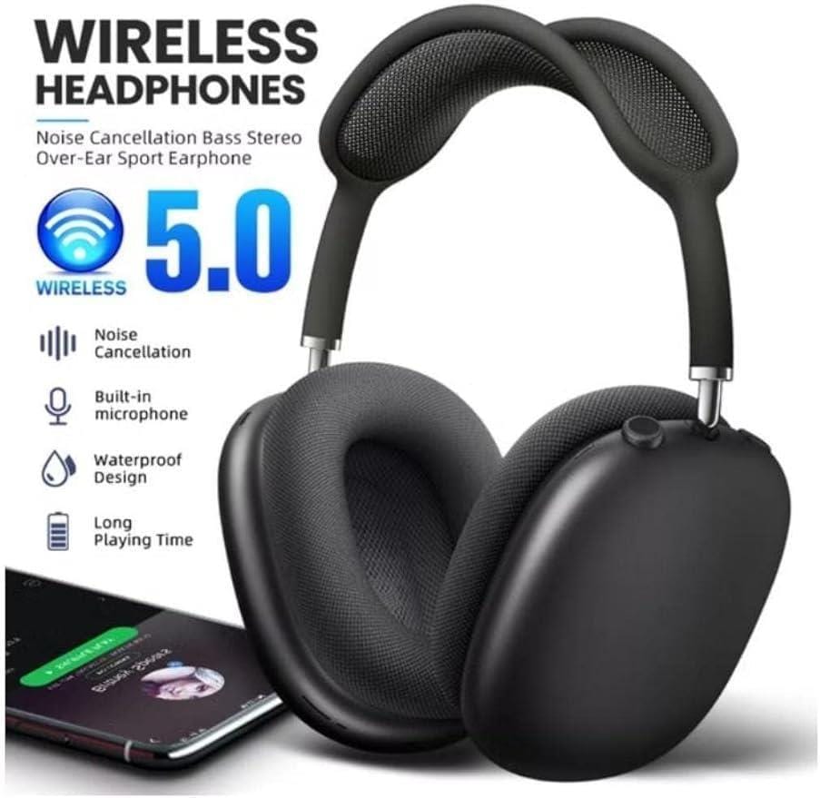 Bass-heavy over-ear headphones with mic – multiple colors