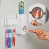 Hygienic bathroom accessory – 2 pcs toothpaste dispenser and holder