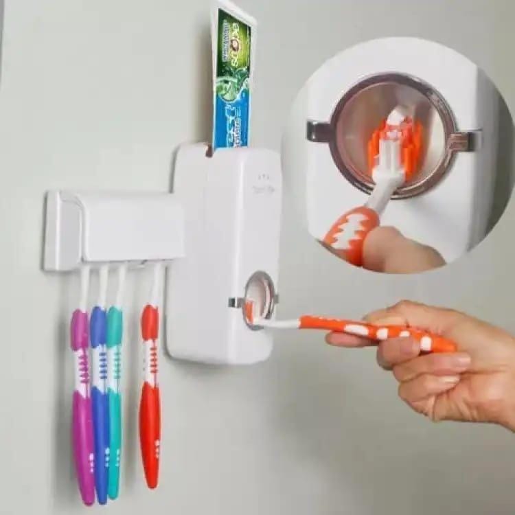Hygienic bathroom accessory – 2 pcs toothpaste dispenser and holder