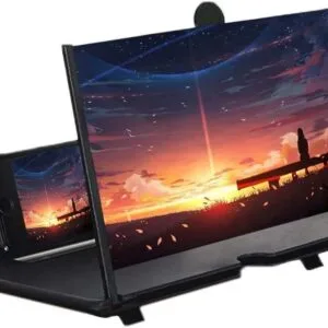 Black video amplifying screen for mobile phones