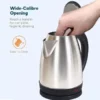 Silver electric kettle – 1 pc hot water appliance