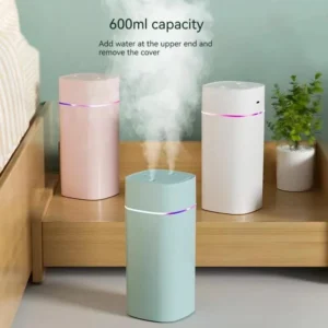 White portable air humidifier – compact design for home and office