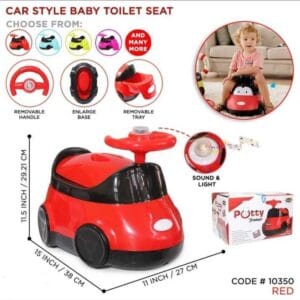 Printed baby toilet seat – red plastic potty training seat