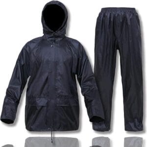 Crazy Deals 8 Durable parachute rainsuit – black all-season design