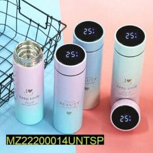 Imported smart thermos water bottle – stainless steel 500ml with LED display
