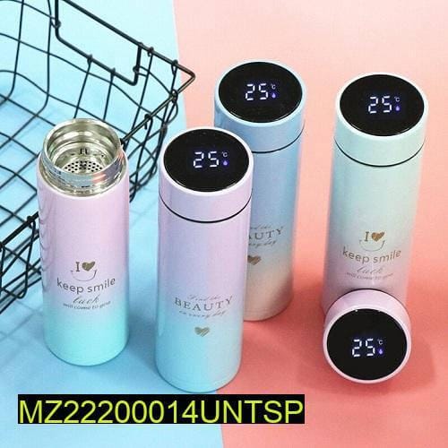 Imported smart thermos water bottle – stainless steel 500ml with LED display