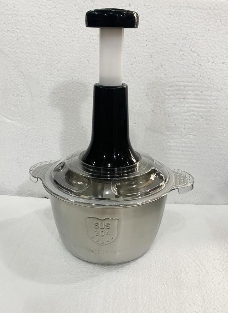 Multifunctional vegetable chopper and slicer – stainless steel bowl