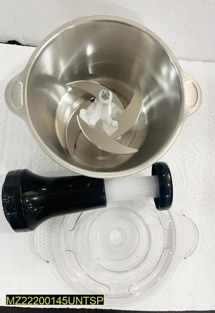 ABS plastic and stainless steel chopper – compact food prep tool
