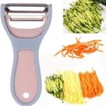 2 in 1 vegetable peeler – compact pink design