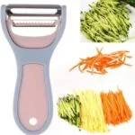 2 in 1 vegetable peeler – compact pink design