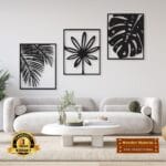 Leaf wall art – modern MDF wooden design 16x50 inches