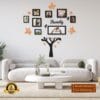 Family tree wall decor – modern MDF design 33x35 inches