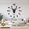 Laser-cut wall clock with laminated finish
