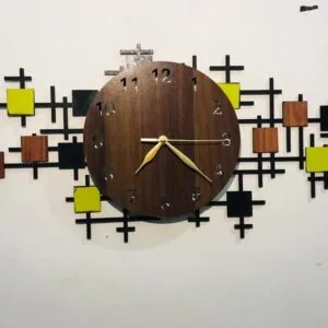 Modern design quartz laminated wall clock – 24x12 inches