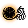 Islamic wall clock with soft backlight – compact rectangular design