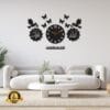DIY wall clock decoration in black MDF, 18x14 inches