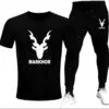 Men’s cotton graphic sublimation track suit – black set front