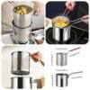 Easy to clean stainless steel strainer – with hanging hook