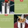 2 pcs silver strainer pots – modern kitchen essentials-details