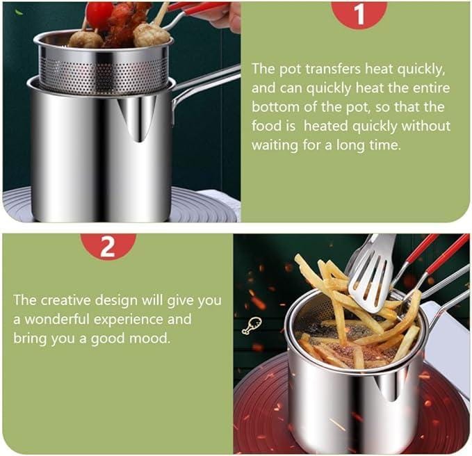 2 pcs silver strainer pots – modern kitchen essentials-details