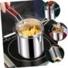 2 pcs silver strainer pots – modern kitchen essentials-fries